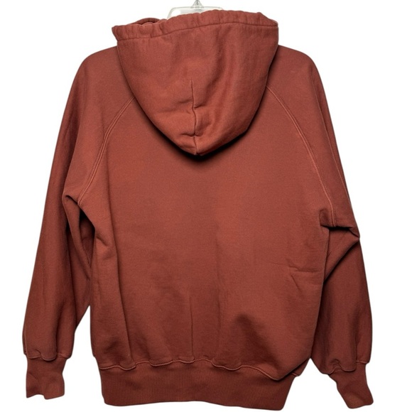 Aritzia Wilfred Hoodie Size 1 XXS XS Copper Brown Cotton Sweatshirt - Picture 2 of 7